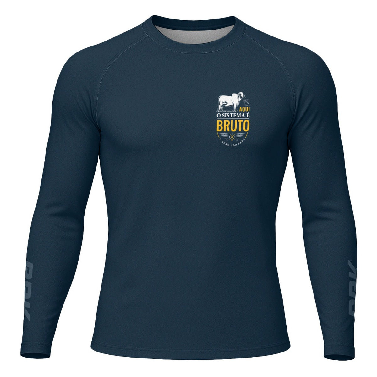 Camisa Raglan Brk Aqui O Sistema é Bruto com Proteção UV50+ - Brk Agro