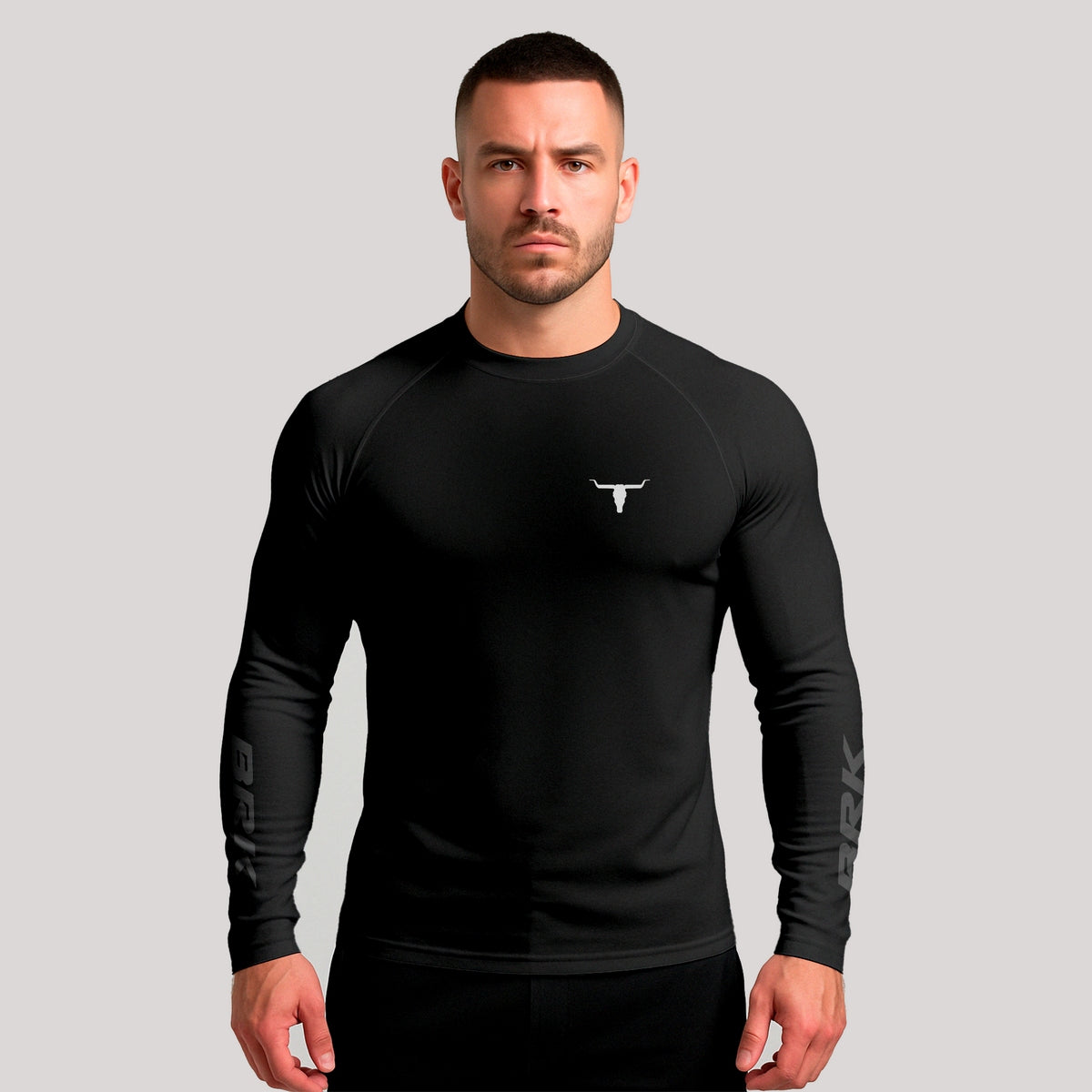 Camisa Raglan Brk Long Horn Black com Proteção UV50+ - Brk Agro