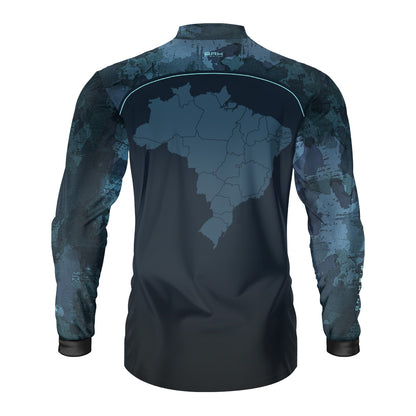 Camisa Agro Brk Camo Mapa Mundi com Proteção UV50+ - Brk Agro