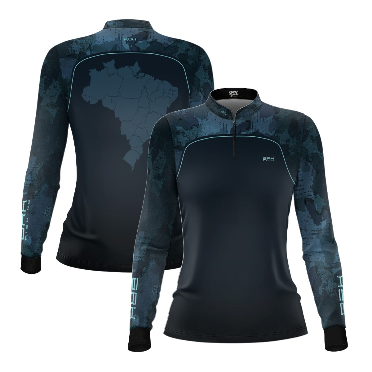 Camisa Agro Feminina Brk Camo Mapa Mundi com Proteção UV50+ - Brk Agro