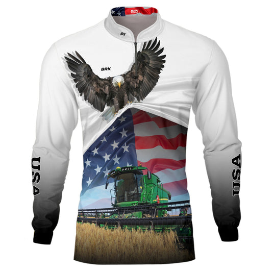 Camisa Agro Brk Eagle Estados Unidos Soja com UV50+