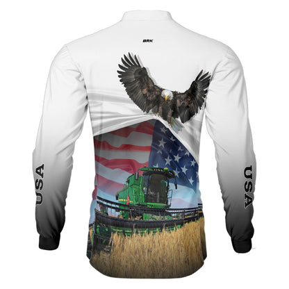 Camisa Agro Brk Eagle Estados Unidos Soja com UV50+ - Brk Agro