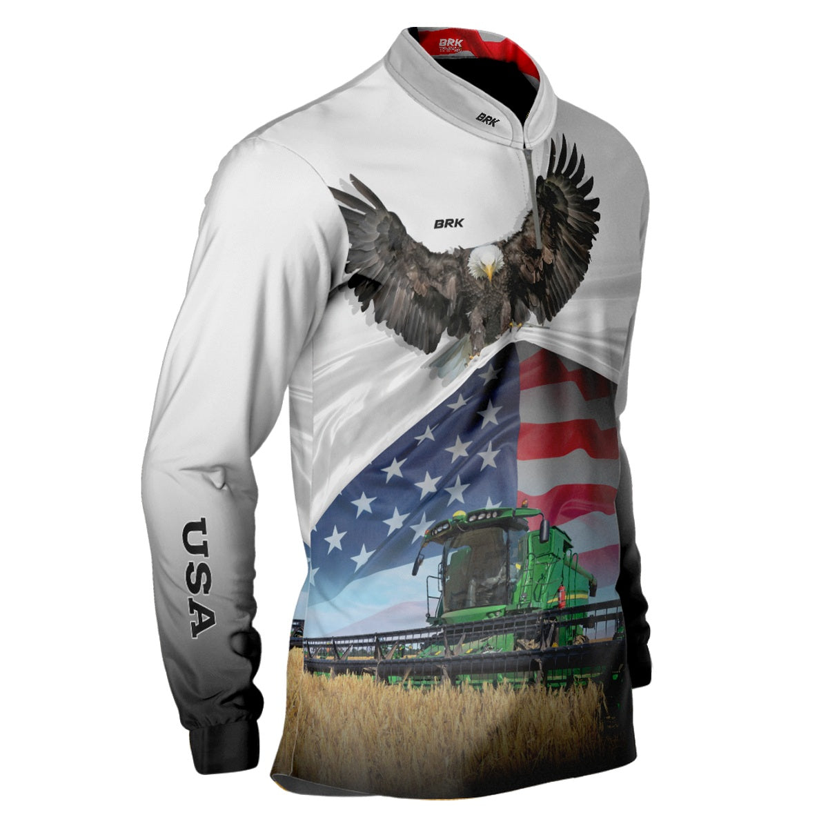 Camisa Agro Brk Eagle Estados Unidos Soja com UV50+ - Brk Agro