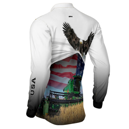 Camisa Agro Brk Eagle Estados Unidos Soja com UV50+ - Brk Agro