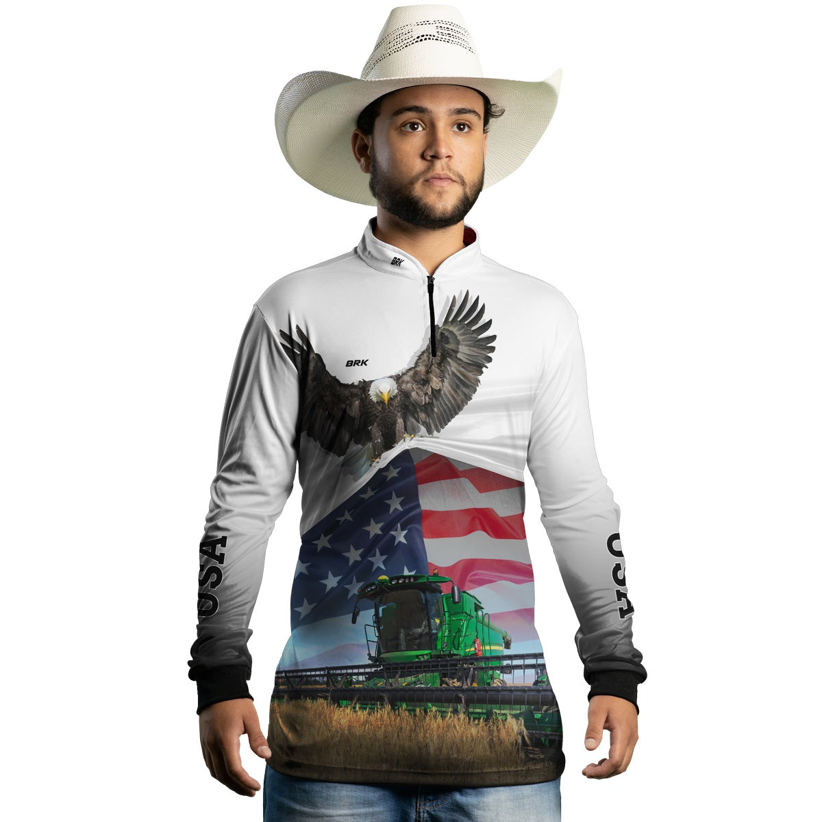 Camisa Agro Brk Eagle Estados Unidos Soja com UV50+ - Brk Agro