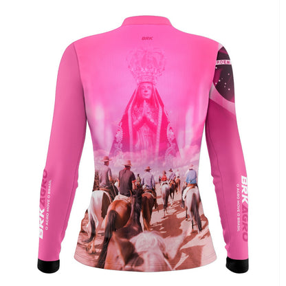Camisa Agro Feminina Brk Cavalgada Devota Nossa Senhora com UV50+ - Brk Agro