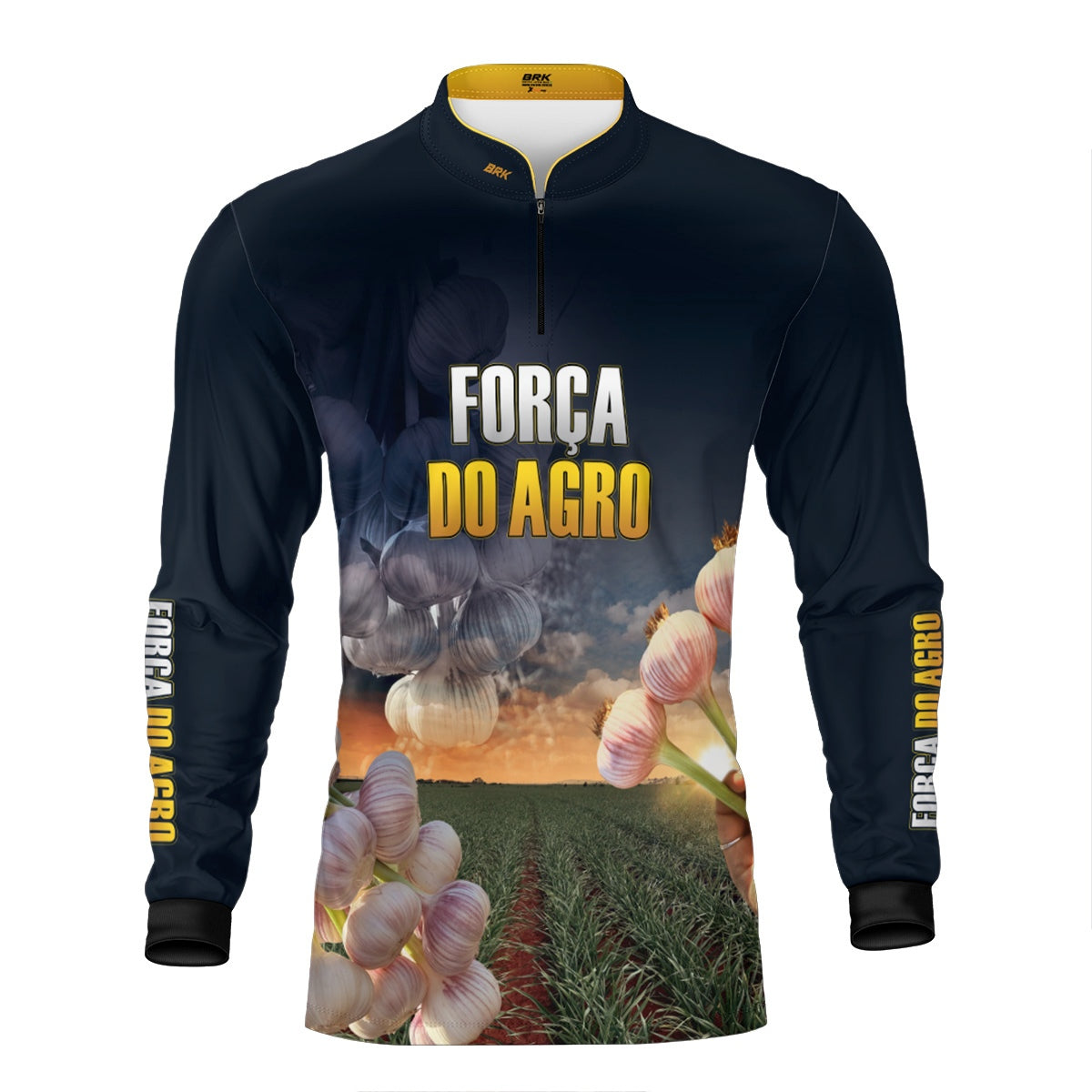 Camisa Agro Brk Produtor de Alho com Proteção Solar UV50+ - Brk Agro