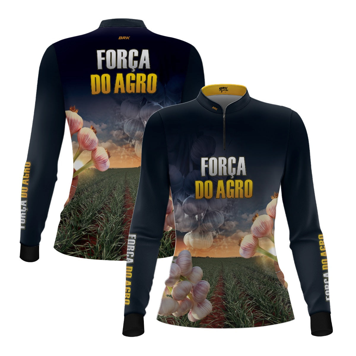 Camisa Agro Feminina Brk Produtor de Alho com Proteção Solar UV50+ - Brk Agro