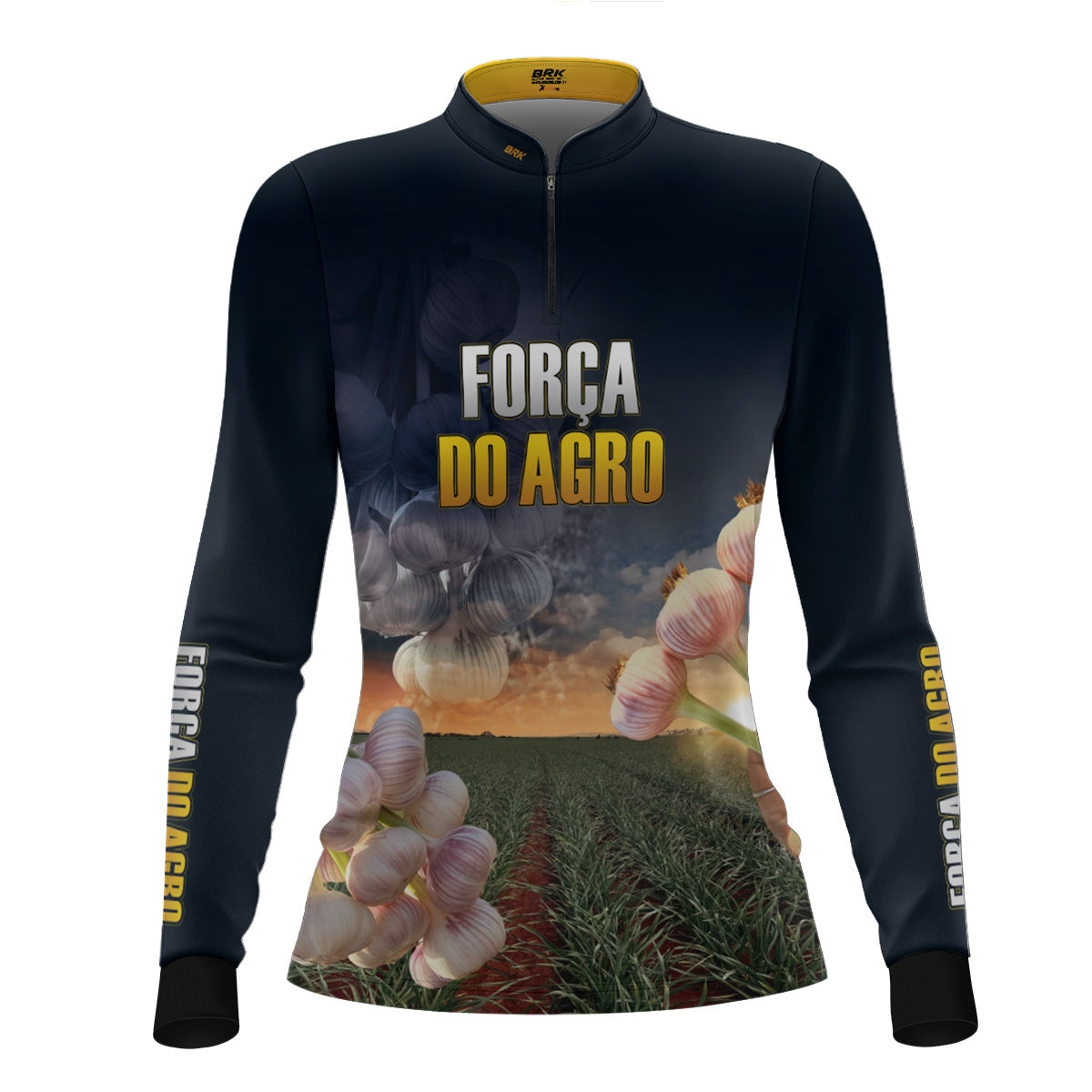 Camisa Agro Feminina Brk Produtor de Alho com Proteção Solar UV50+ - Brk Agro