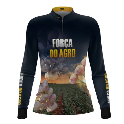 Camisa Agro Feminina Brk Produtor de Alho com Proteção Solar UV50+ - Brk Agro
