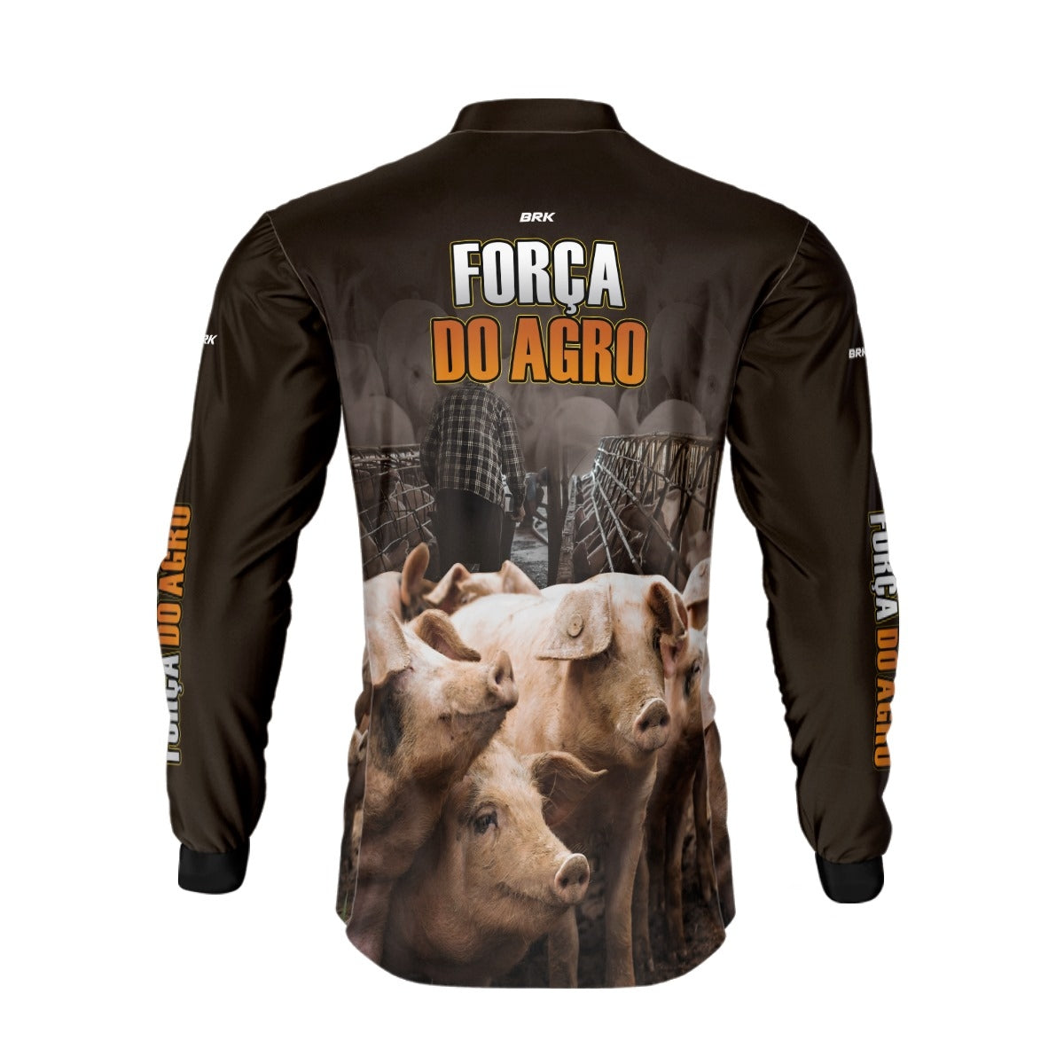 Camisa Agro Brk A Força do Agro Produtor de Suínos com UV50+ - Brk Agro