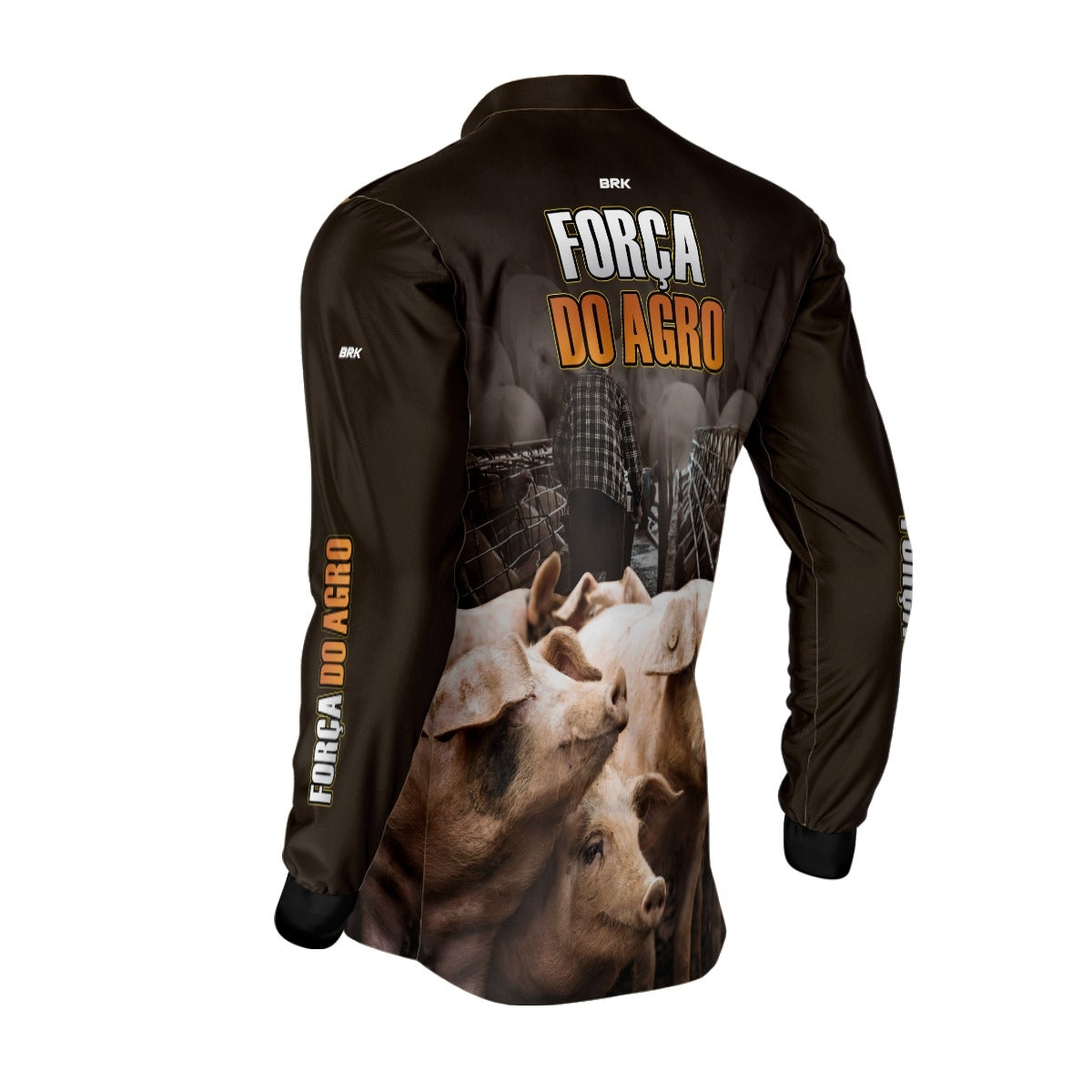 Camisa Agro Brk A Força do Agro Produtor de Suínos com UV50+ - Brk Agro