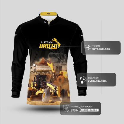 Camisa Máquina Pesada Brk Sistema Bruto Motoniveladora com UV50+ - Brk Agro