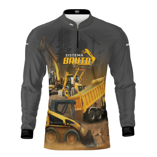Camisa Máquina Pesada Brk Sistema Bruto Minicarregadeira com UV50+