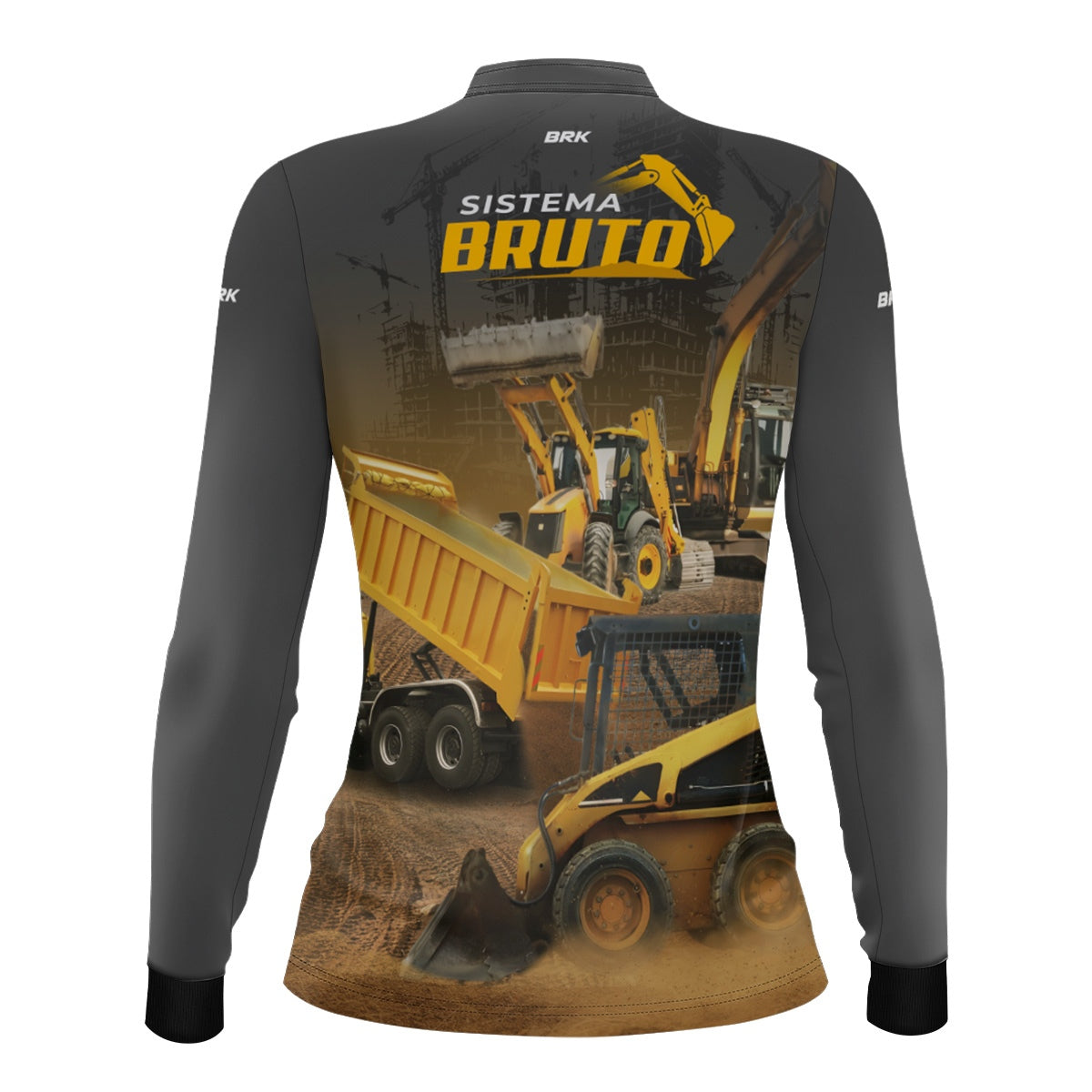 Camisa Máquina Pesada Feminina Brk Sistema Bruto Minicarregadeira com UV50+ - Brk Agro