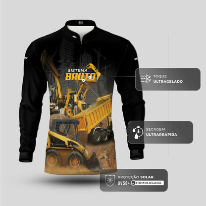 Camisa Máquina Pesada Brk Sistema Bruto Minicarregadeira com UV50+ - Brk Agro