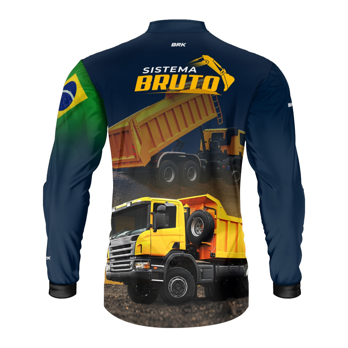 Camisa Máquina Pesada Brk Sistema Bruto Caminhão Caçamba com UV50+ - Brk Agro