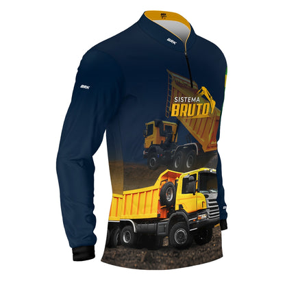 Camisa Máquina Pesada Brk Sistema Bruto Caminhão Caçamba com UV50+ - Brk Agro