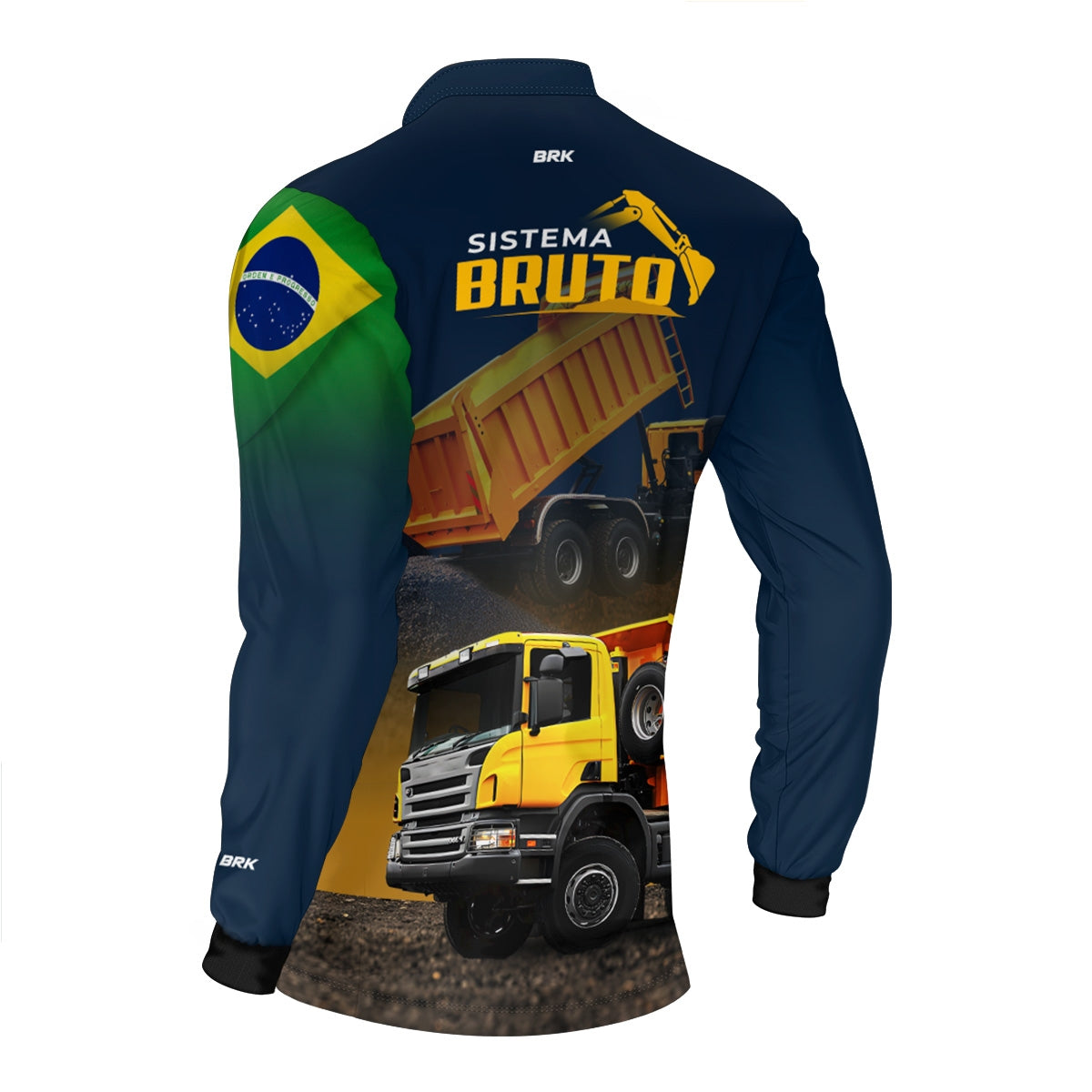 Camisa Máquina Pesada Brk Sistema Bruto Caminhão Caçamba com UV50+ - Brk Agro