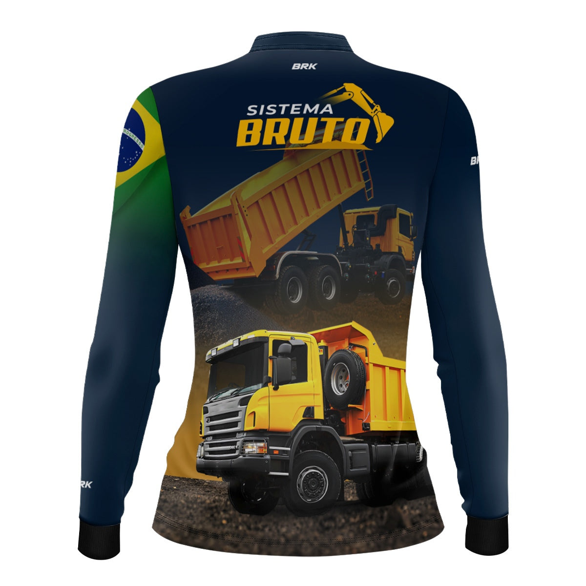 Camisa Máquina Pesada Feminina Brk Sistema Bruto Caminhão Caçamba com UV50+ - Brk Agro