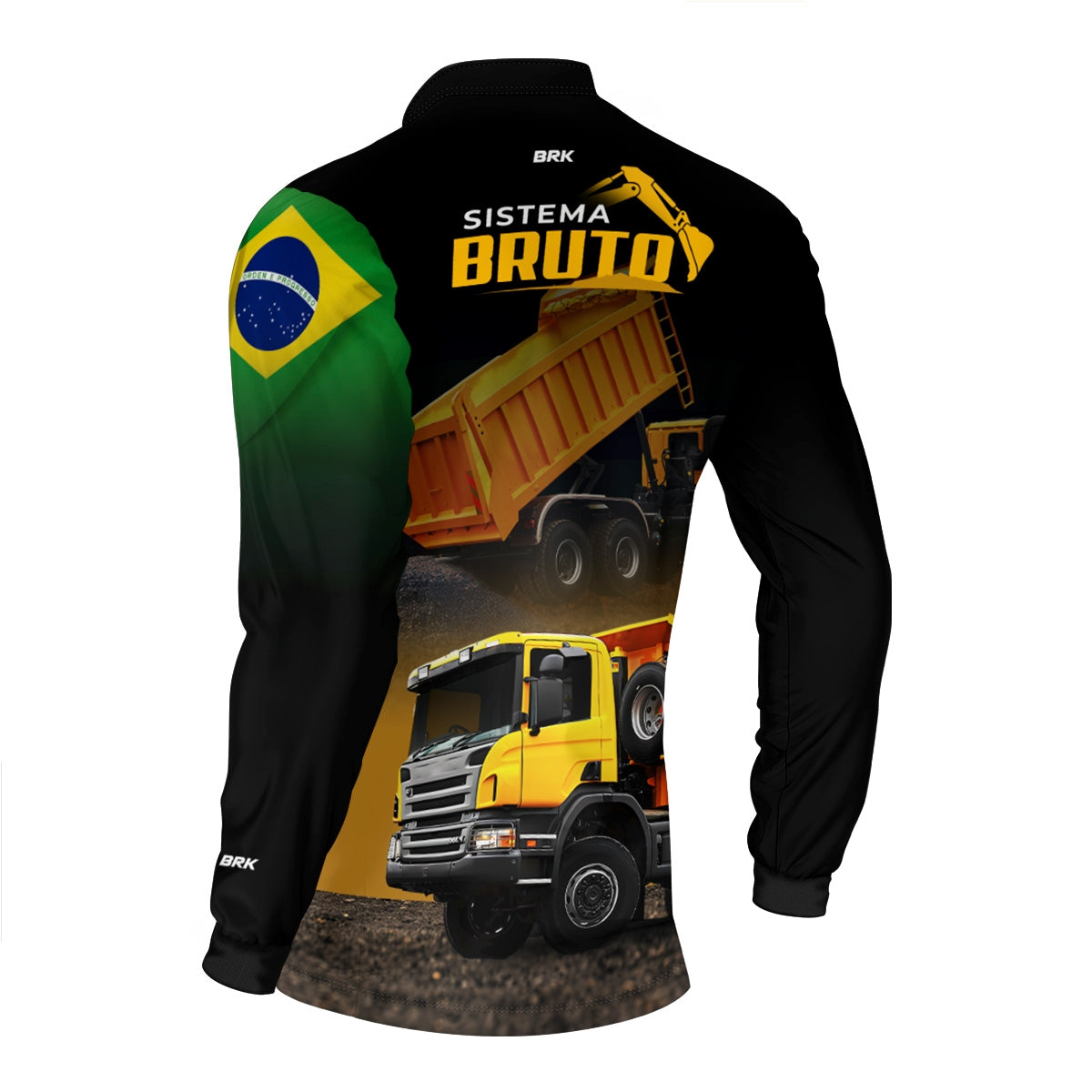 Camisa Máquina Pesada Brk Sistema Bruto Caminhão Caçamba com UV50+ - Brk Agro