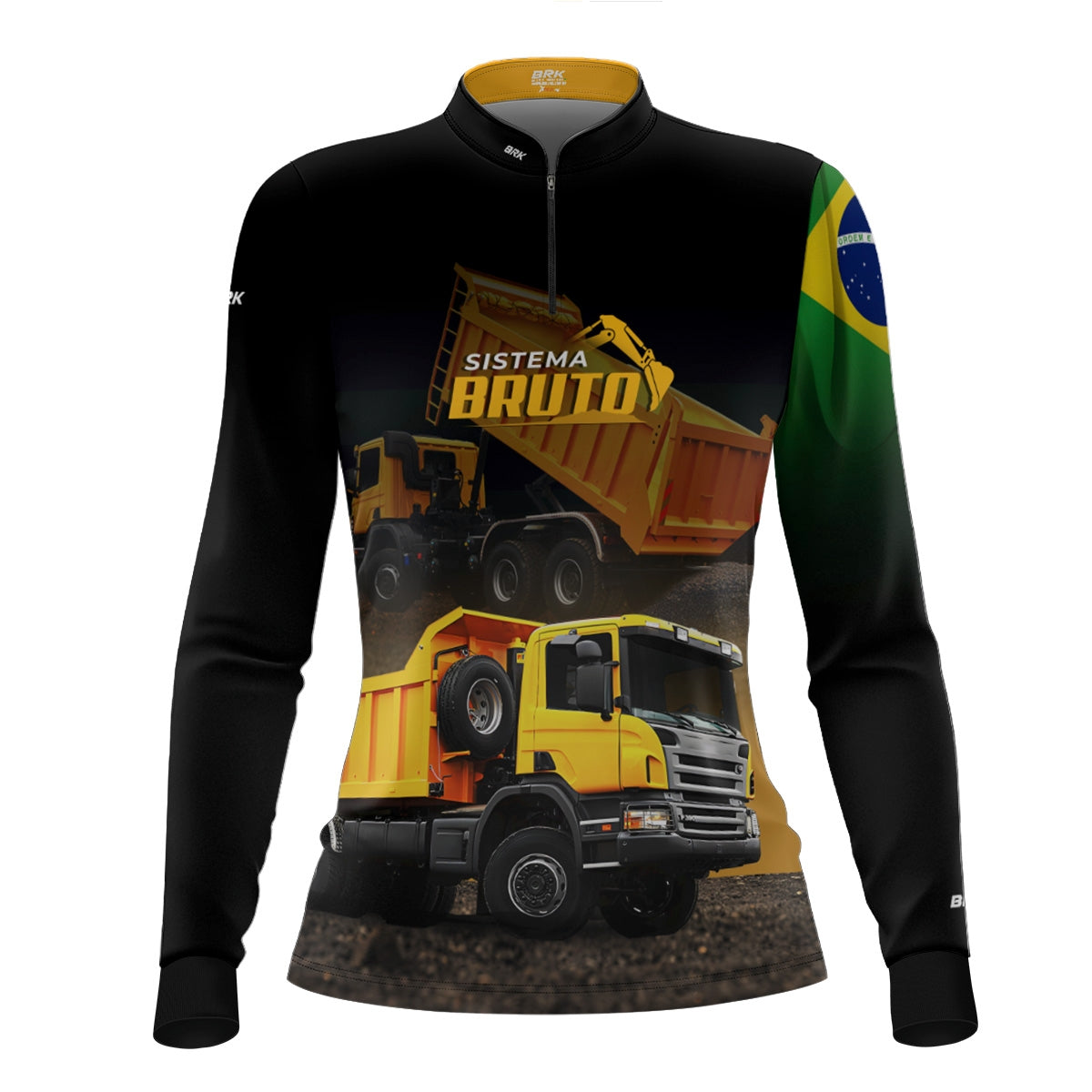 Camisa Máquina Pesada Feminina Brk Sistema Bruto Caminhão Caçamba com UV50+ - Brk Agro
