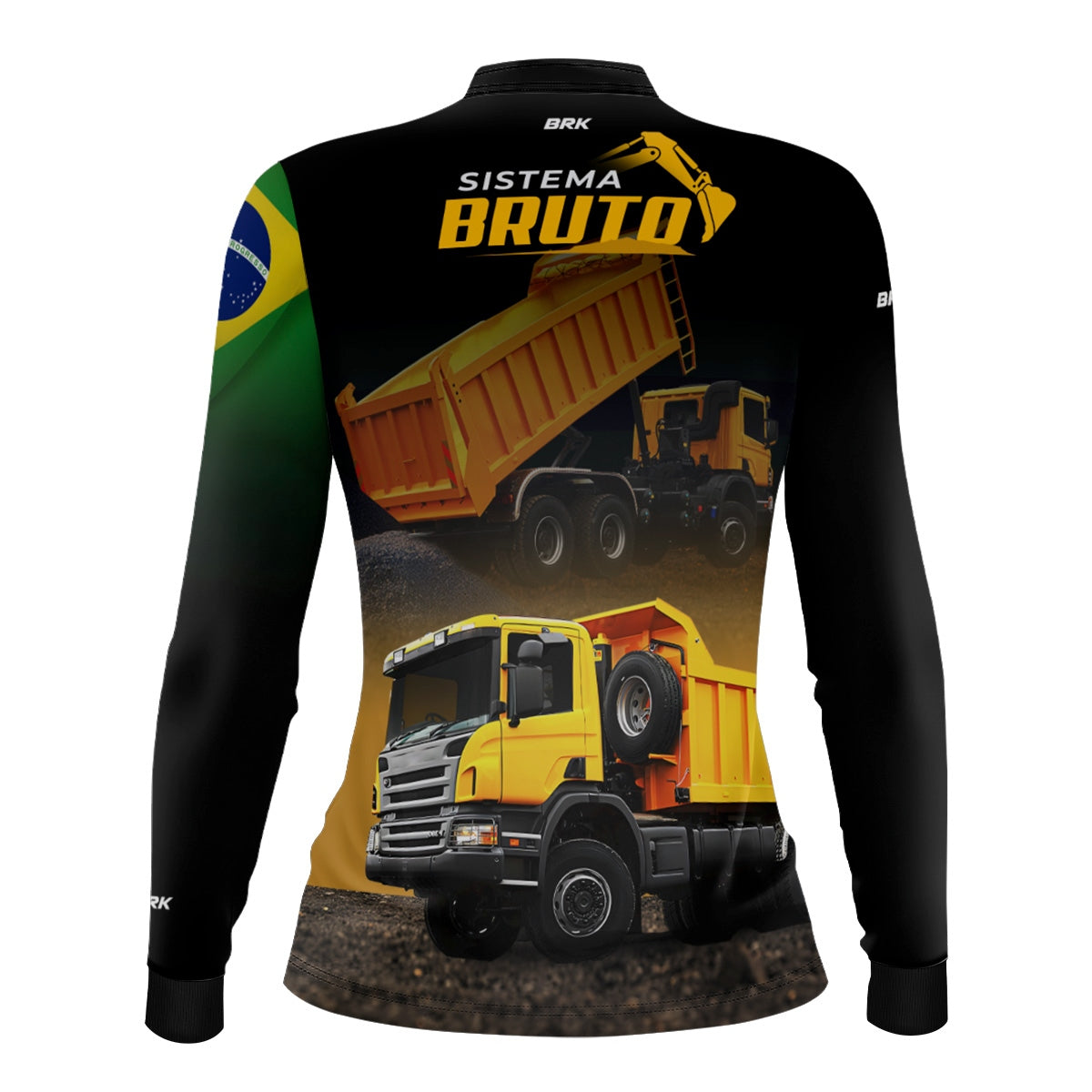 Camisa Máquina Pesada Feminina Brk Sistema Bruto Caminhão Caçamba com UV50+ - Brk Agro