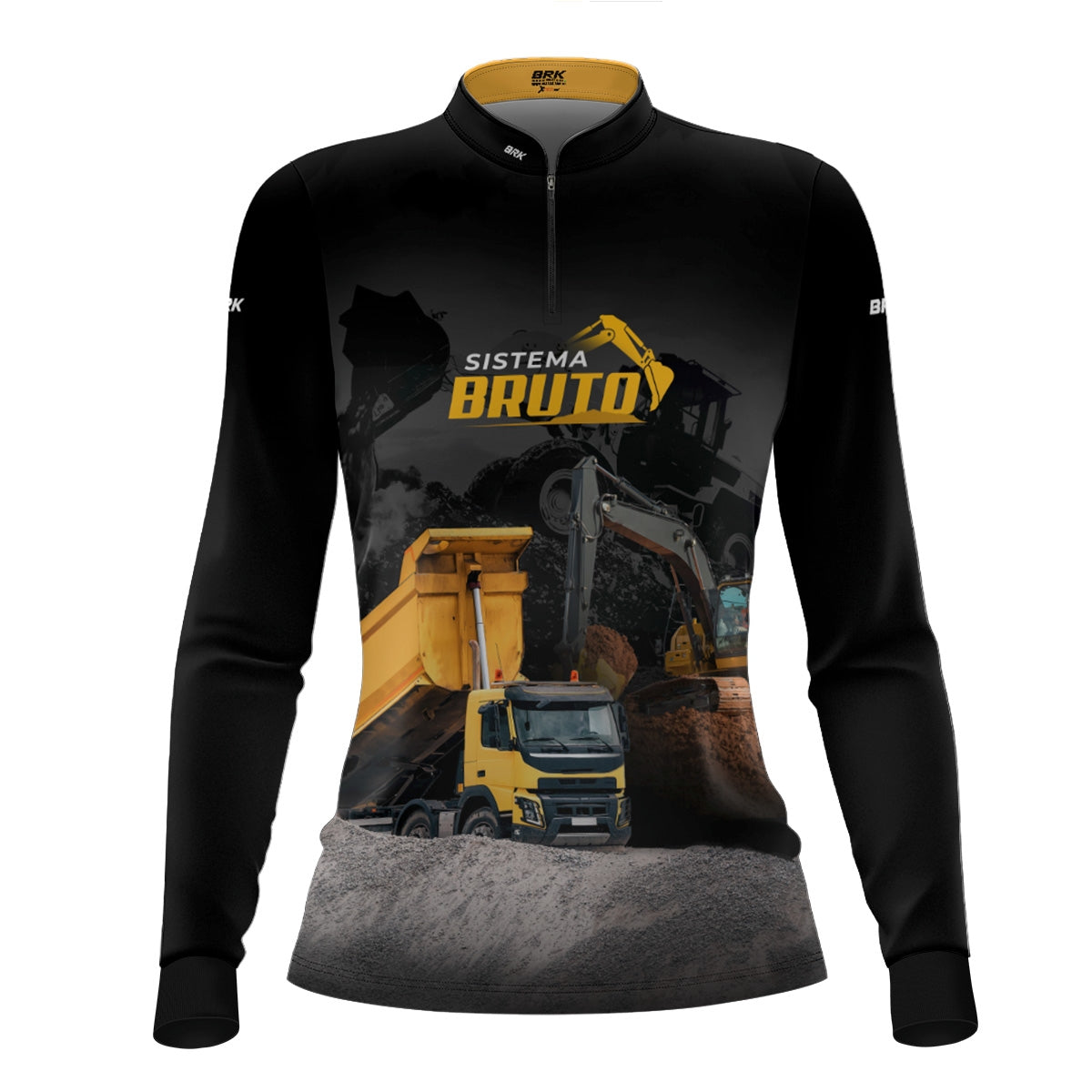 Camisa Máquina Pesada Feminina Brk Caminhão Caçamba com UV50+ - Brk Agro
