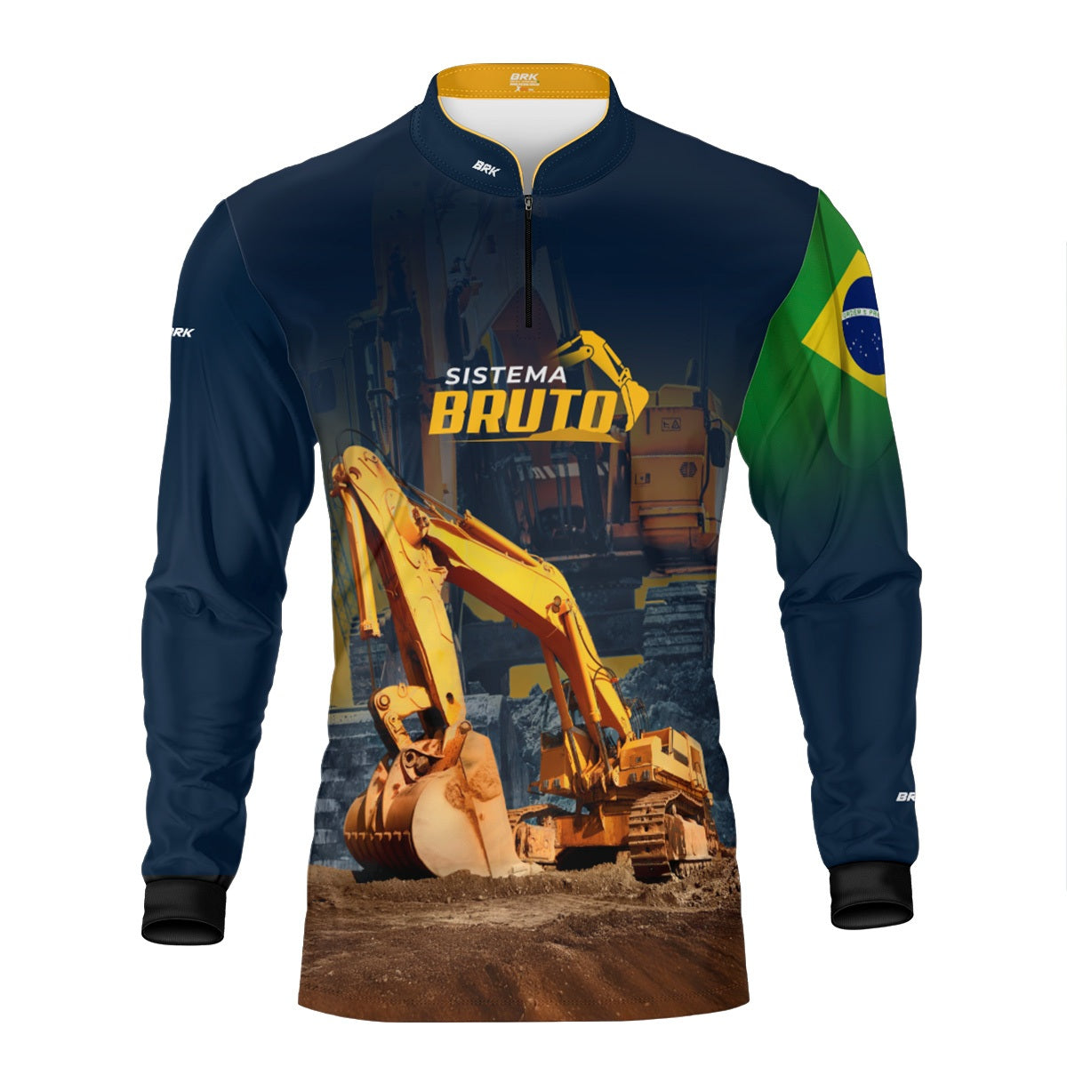 Camisa Máquina Pesada Brk Sistema Bruto Escavadeira com UV50+ - Brk Agro