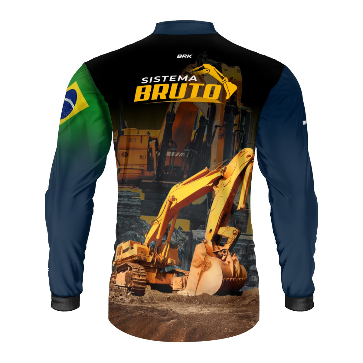 Camisa Máquina Pesada Brk Sistema Bruto Escavadeira com UV50+ - Brk Agro