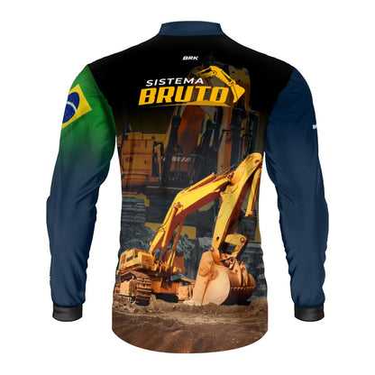 Camisa Máquina Pesada Brk Sistema Bruto Escavadeira com UV50+ - Brk Agro