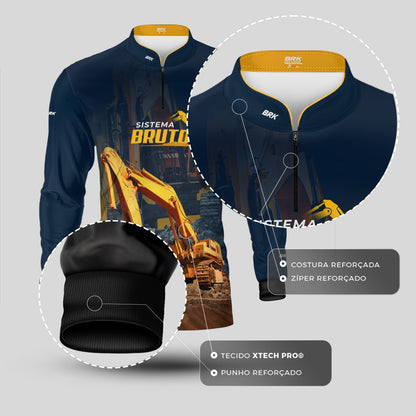 Camisa Máquina Pesada Brk Sistema Bruto Escavadeira com UV50+ - Brk Agro