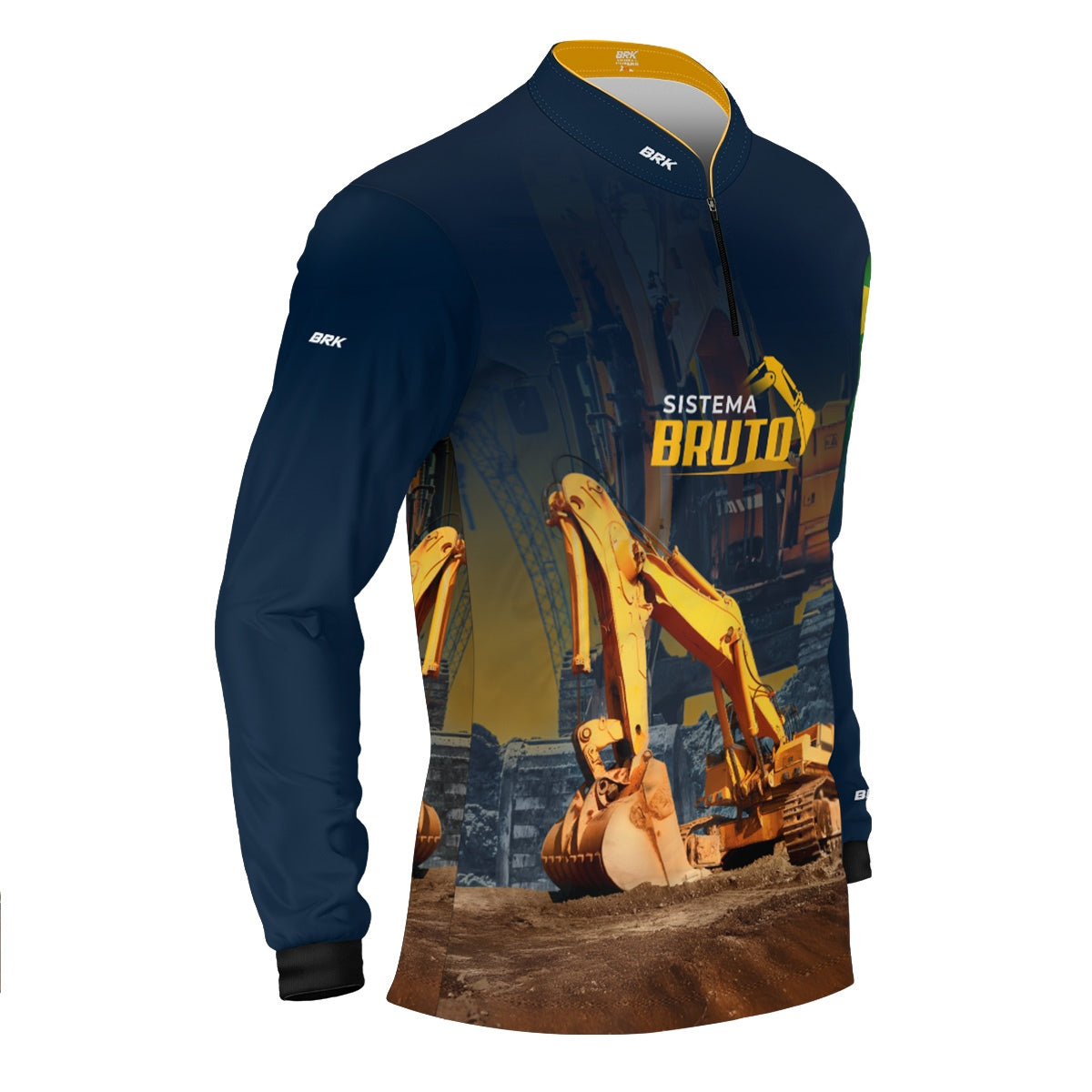 Camisa Máquina Pesada Brk Sistema Bruto Escavadeira com UV50+ - Brk Agro