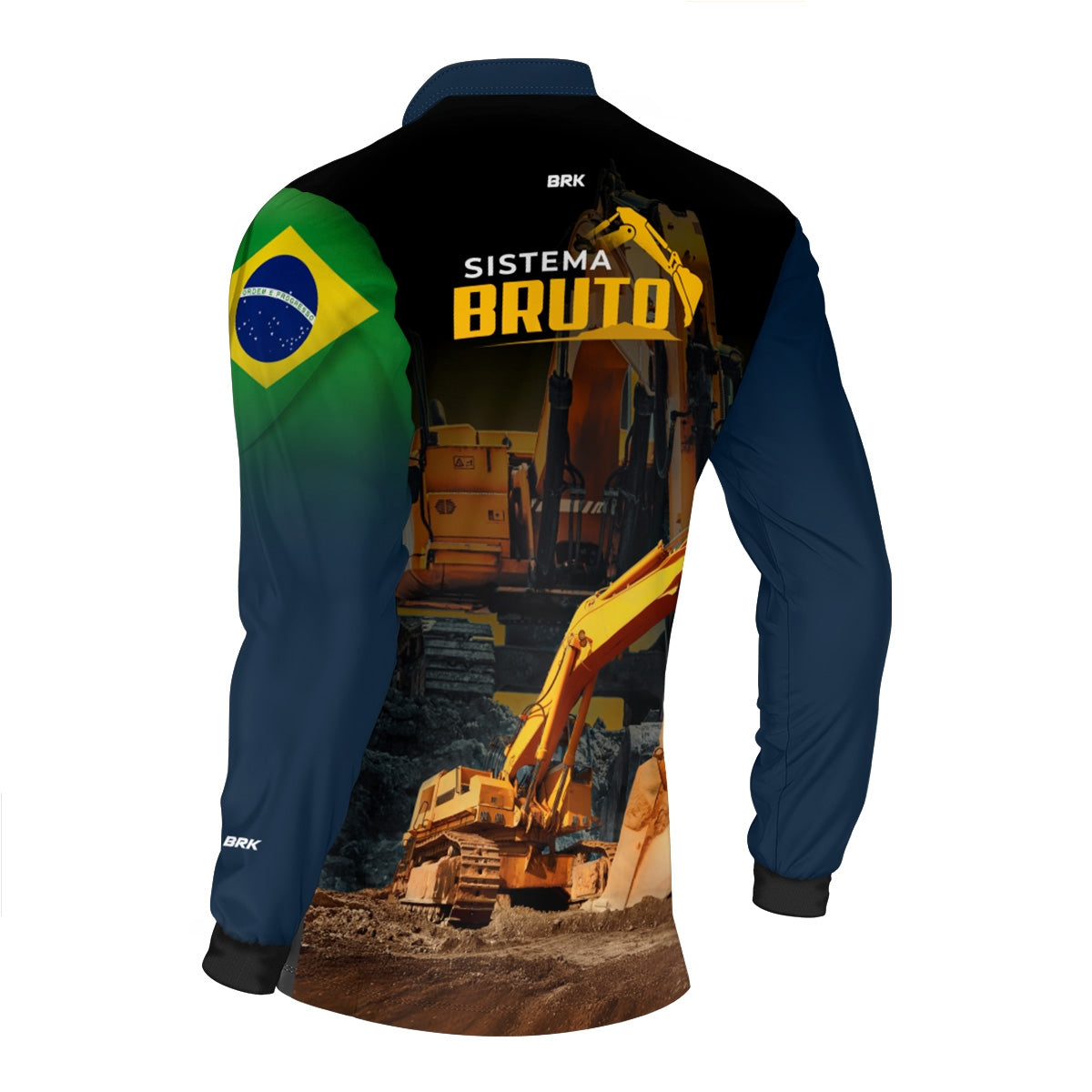 Camisa Máquina Pesada Brk Sistema Bruto Escavadeira com UV50+ - Brk Agro