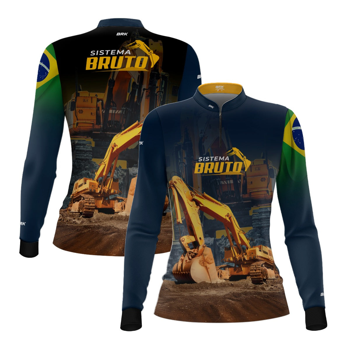 Camisa Máquina Pesada Feminina Brk Escavadeira com UV50+ - Brk Agro