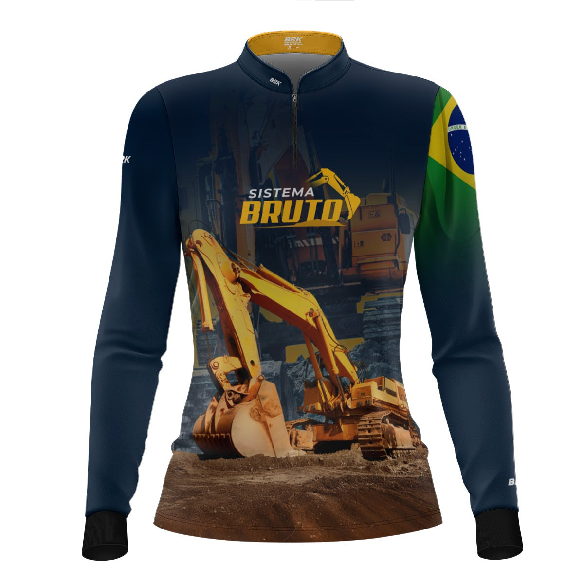 Camisa Máquina Pesada Feminina Brk Escavadeira com UV50+ - Brk Agro