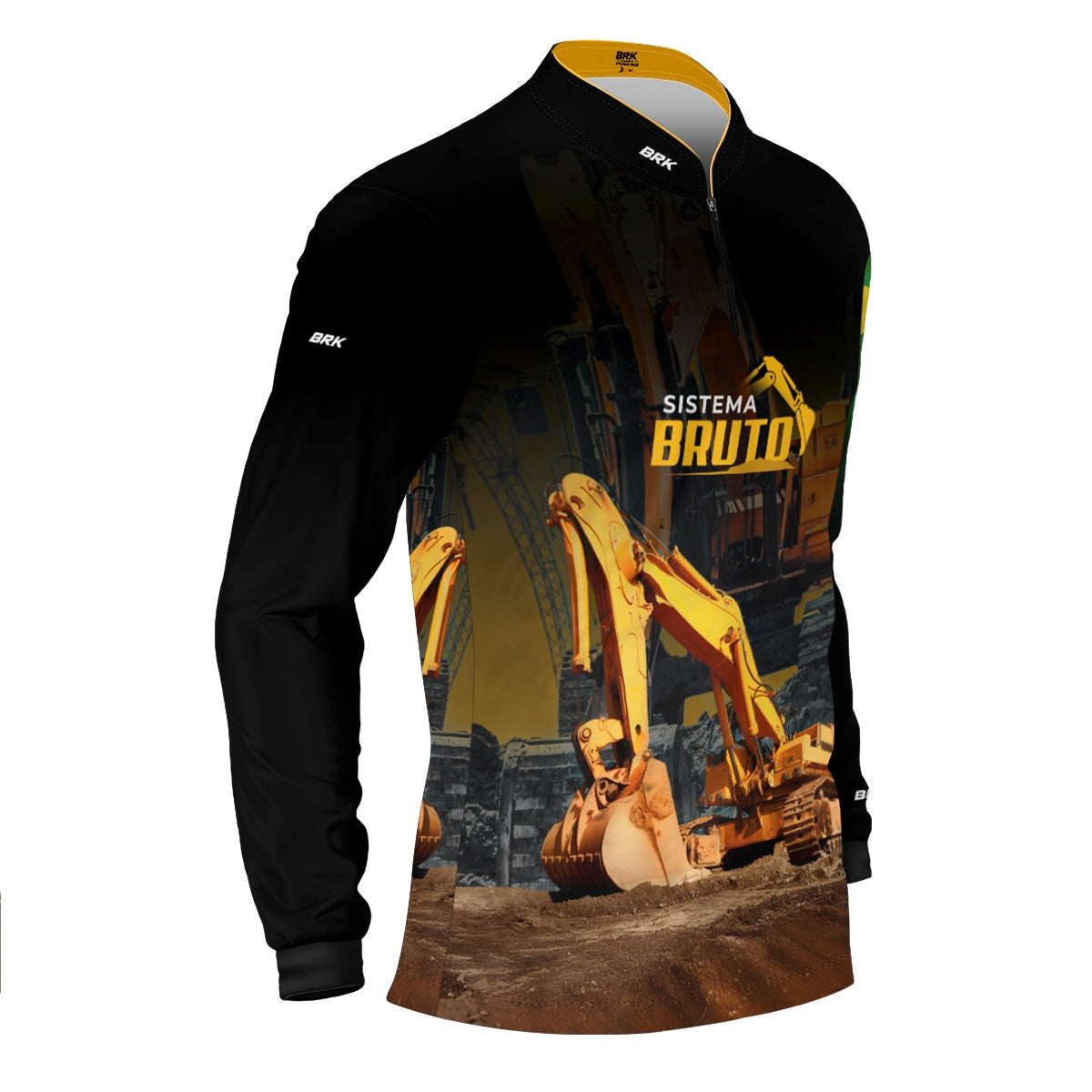 Camisa Máquina Pesada Brk Sistema Bruto Escavadeira com UV50+ - Brk Agro