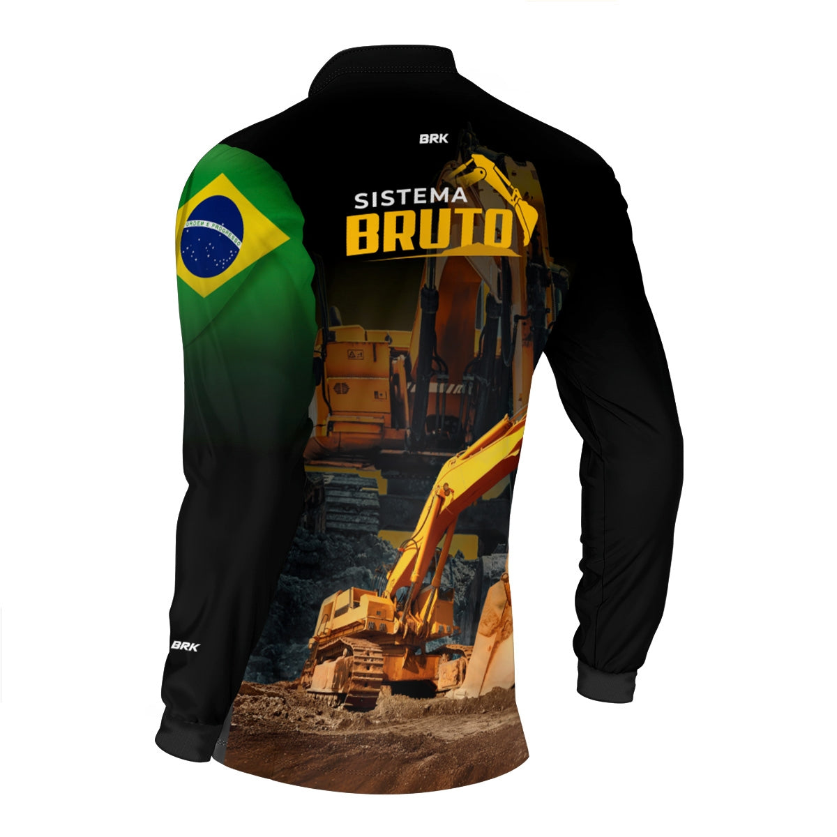 Camisa Máquina Pesada Brk Sistema Bruto Escavadeira com UV50+ - Brk Agro