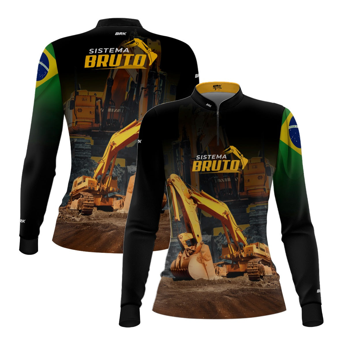 Camisa Máquina Pesada Feminina Brk Escavadeira com UV50+ - Brk Agro