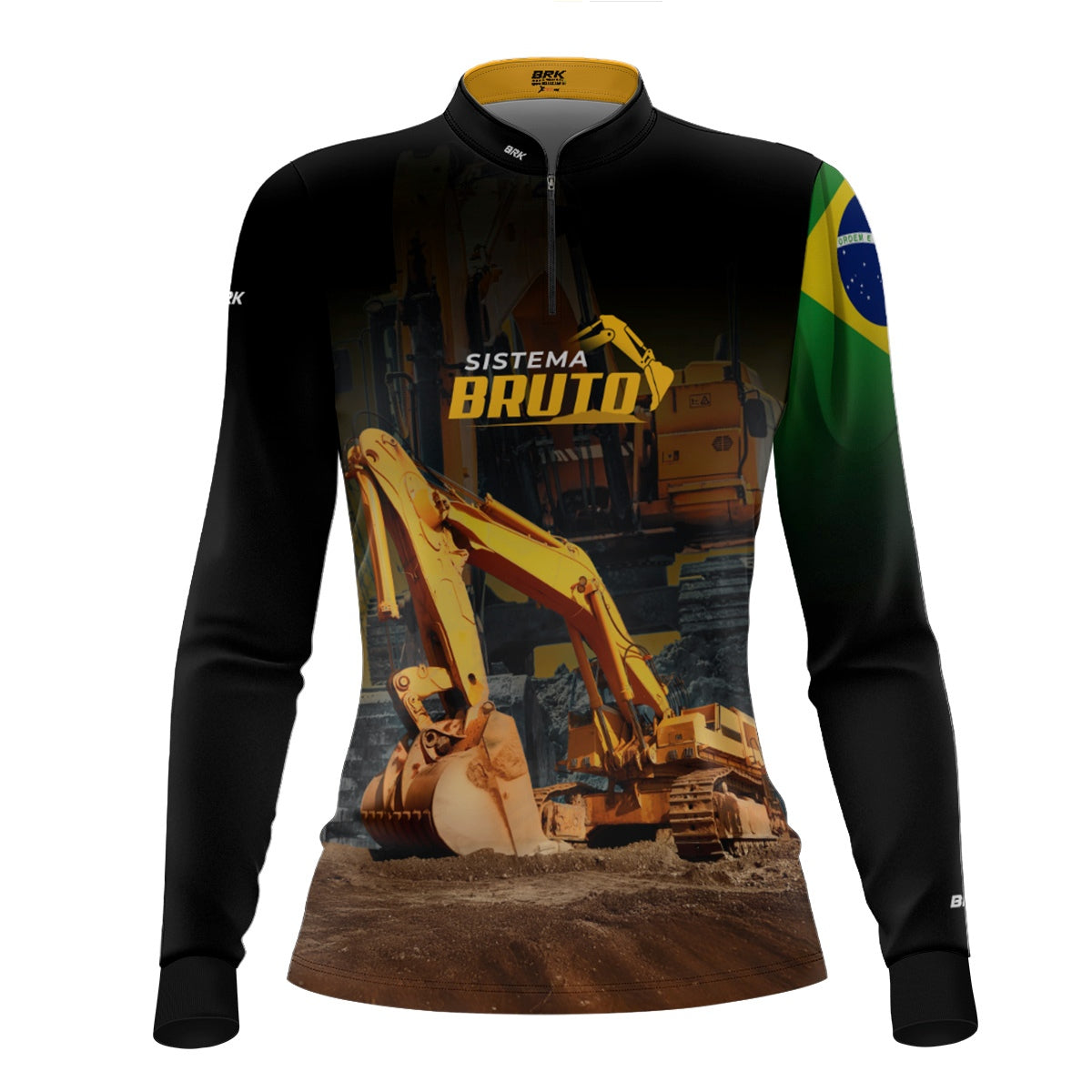 Camisa Máquina Pesada Feminina Brk Escavadeira com UV50+ - Brk Agro