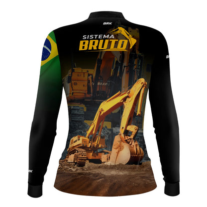 Camisa Máquina Pesada Feminina Brk Escavadeira com UV50+ - Brk Agro