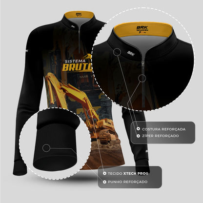 Camisa Máquina Pesada Feminina Brk Escavadeira com UV50+ - Brk Agro
