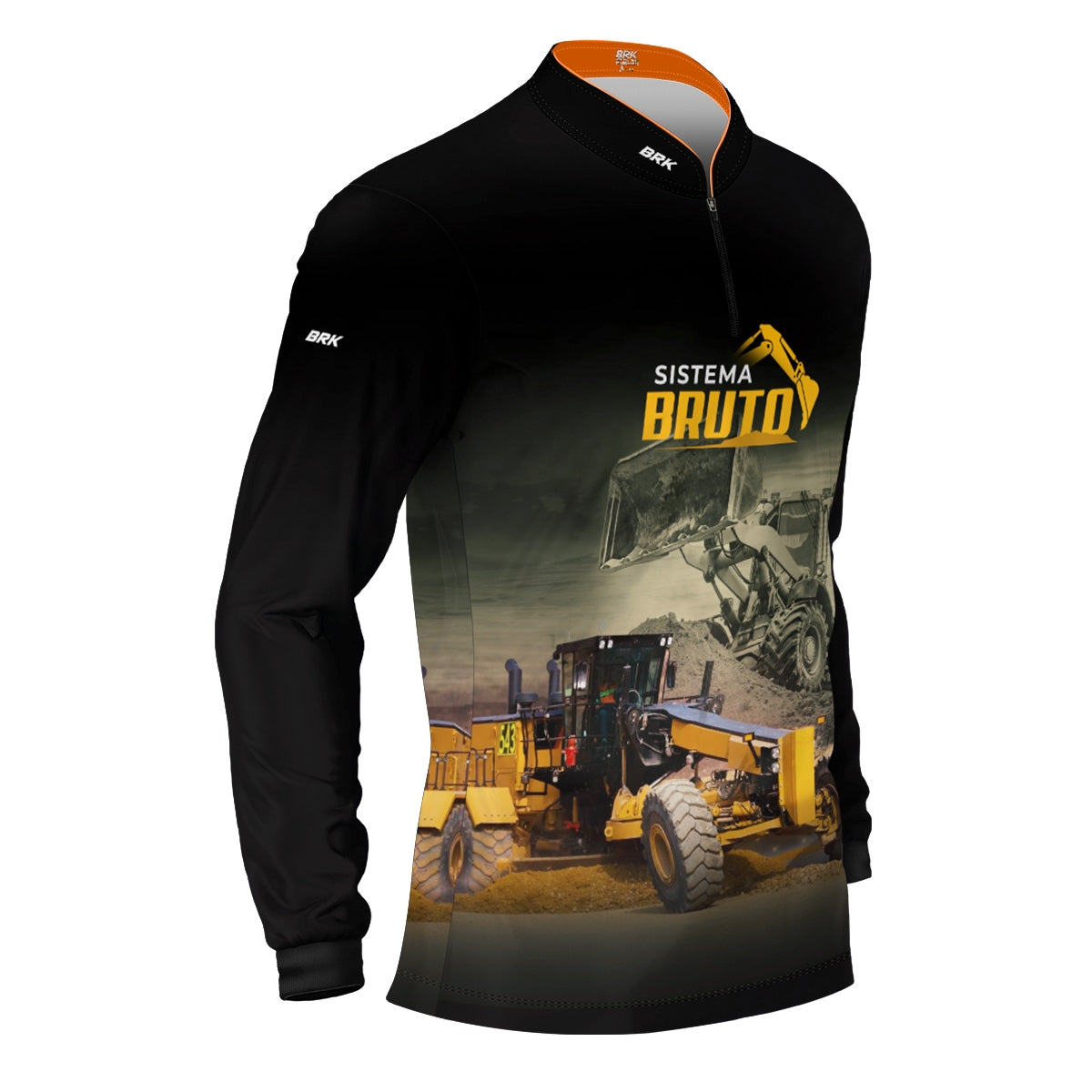 Camisa Máquina Pesada Brk Sistema Bruto Motoniveladora e Escavadeira com UV50+ - Brk Agro