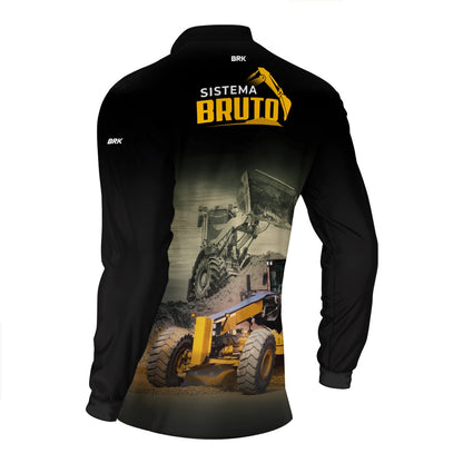 Camisa Máquina Pesada Brk Sistema Bruto Motoniveladora e Escavadeira com UV50+ - Brk Agro
