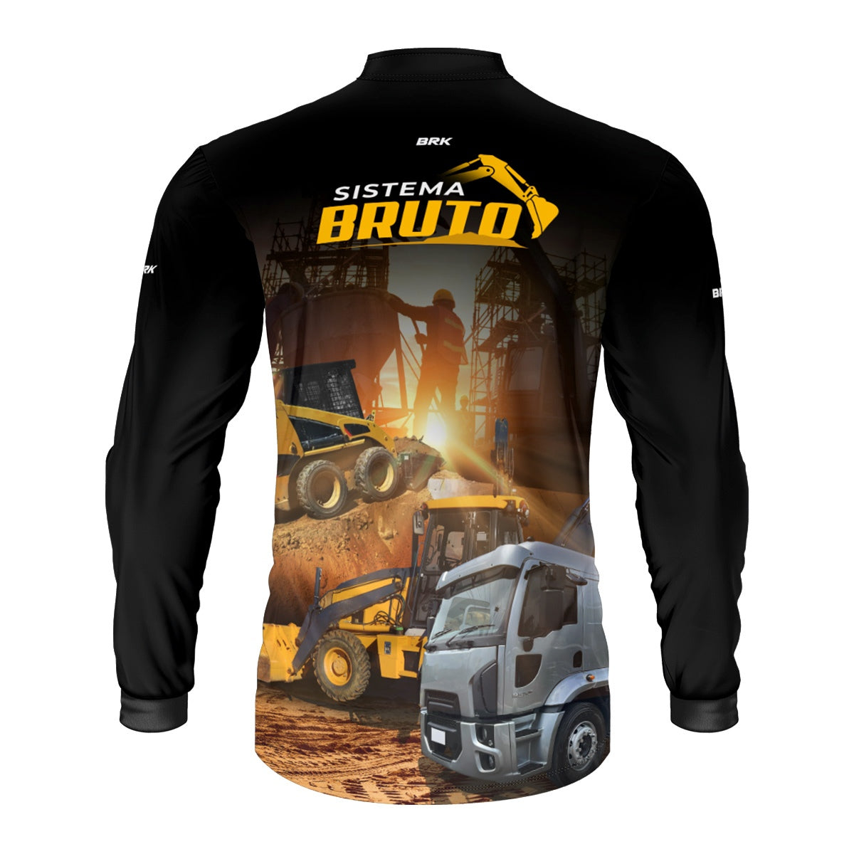 Camisa Máquina Pesada Brk Sistema Bruto Caminhão Caçamba com UV50+ - Brk Agro