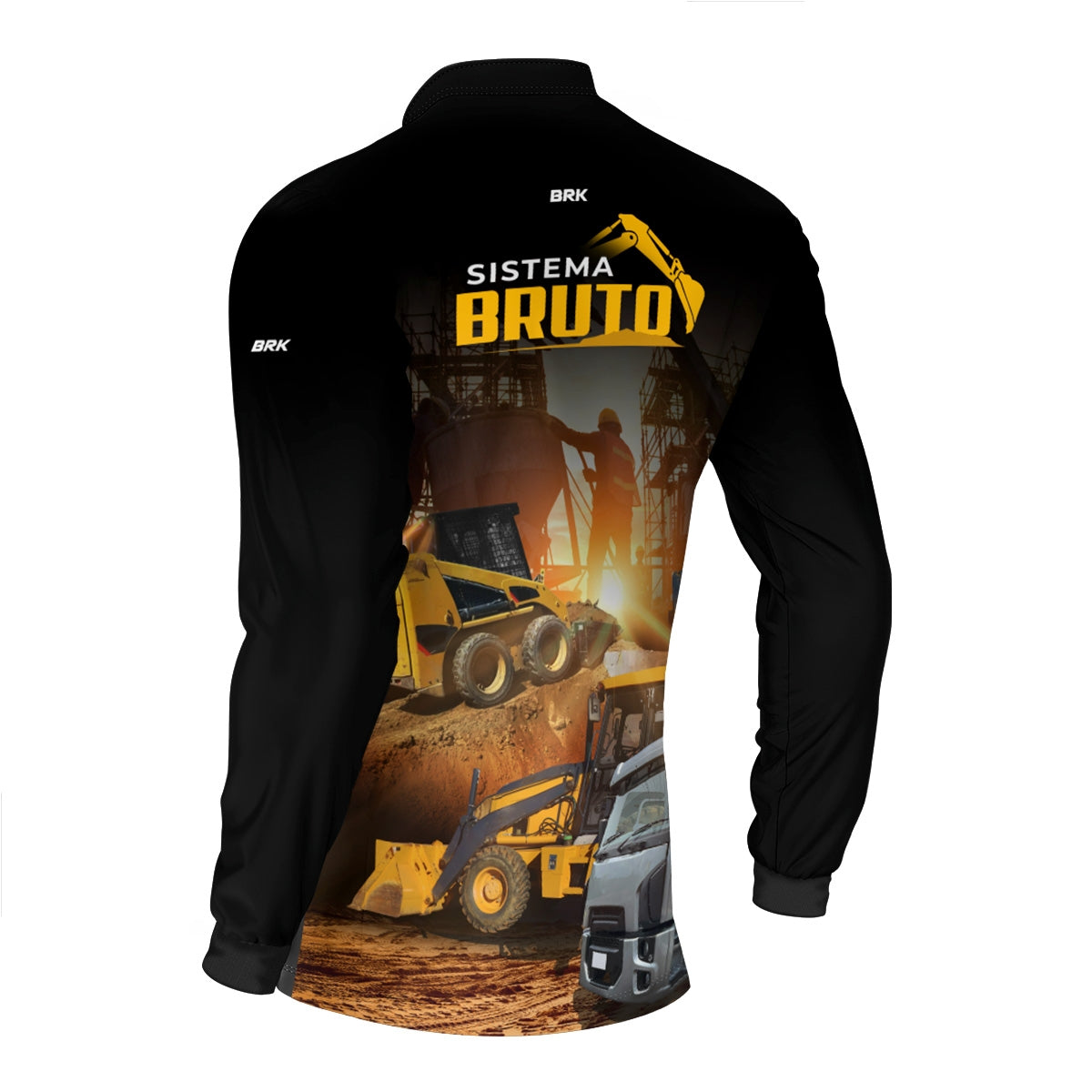 Camisa Máquina Pesada Brk Sistema Bruto Caminhão Caçamba com UV50+ - Brk Agro