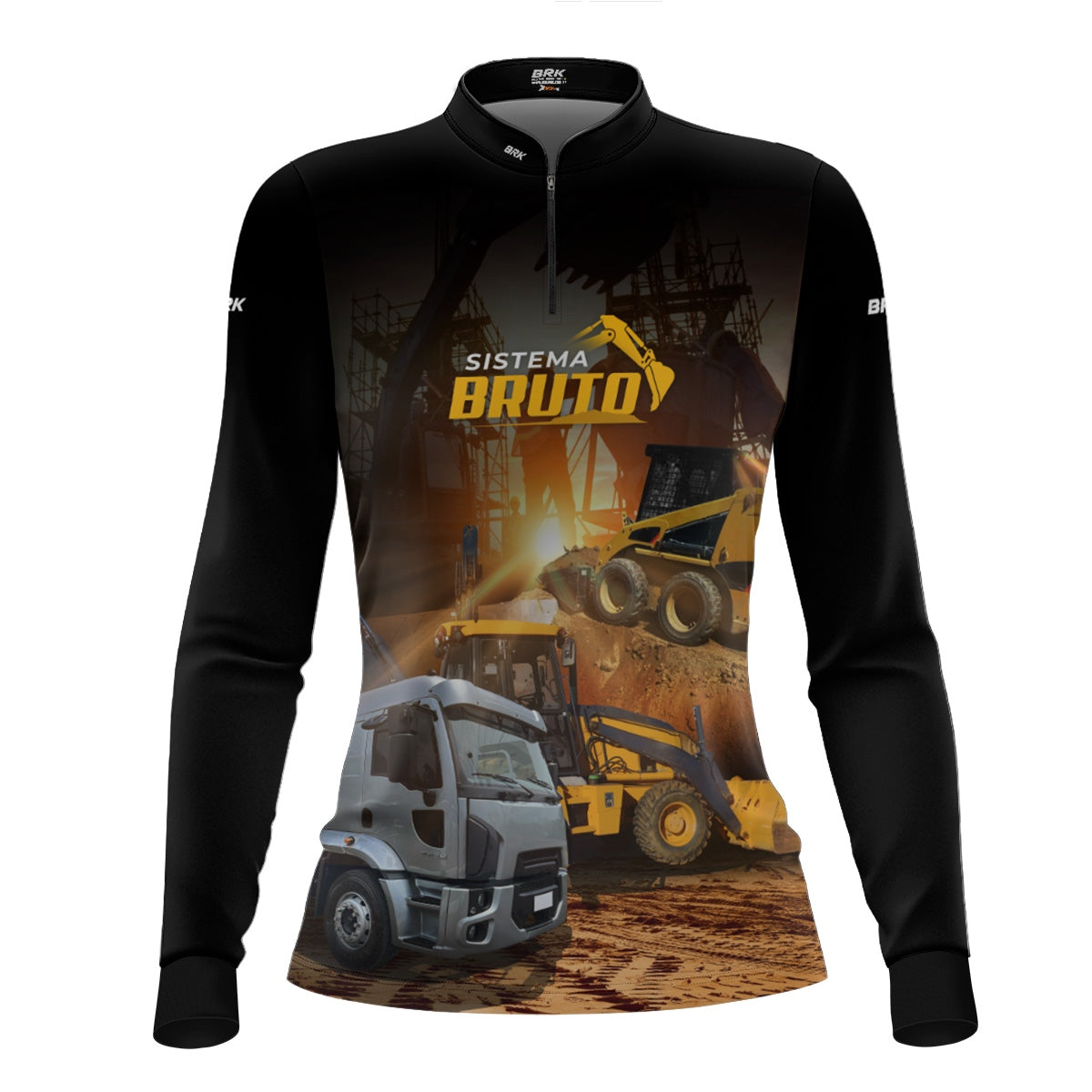 Camisa Máquina Pesada Feminina Brk Sistema Bruto Caminhão Caçamba com UV50+ - Brk Agro