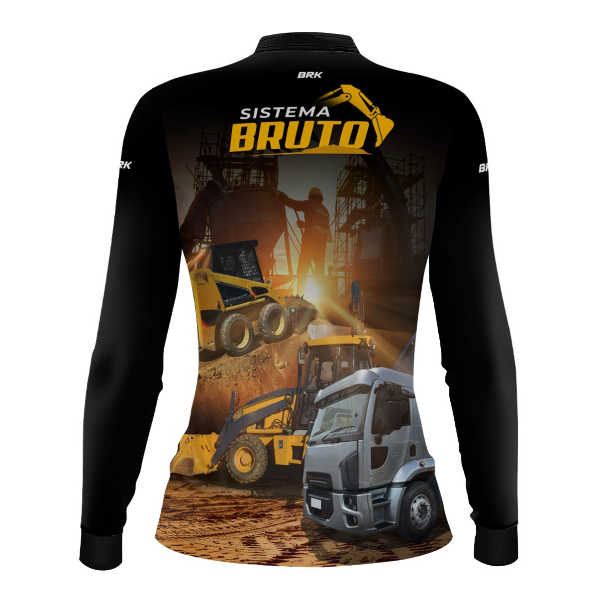 Camisa Máquina Pesada Feminina Brk Sistema Bruto Caminhão Caçamba com UV50+ - Brk Agro