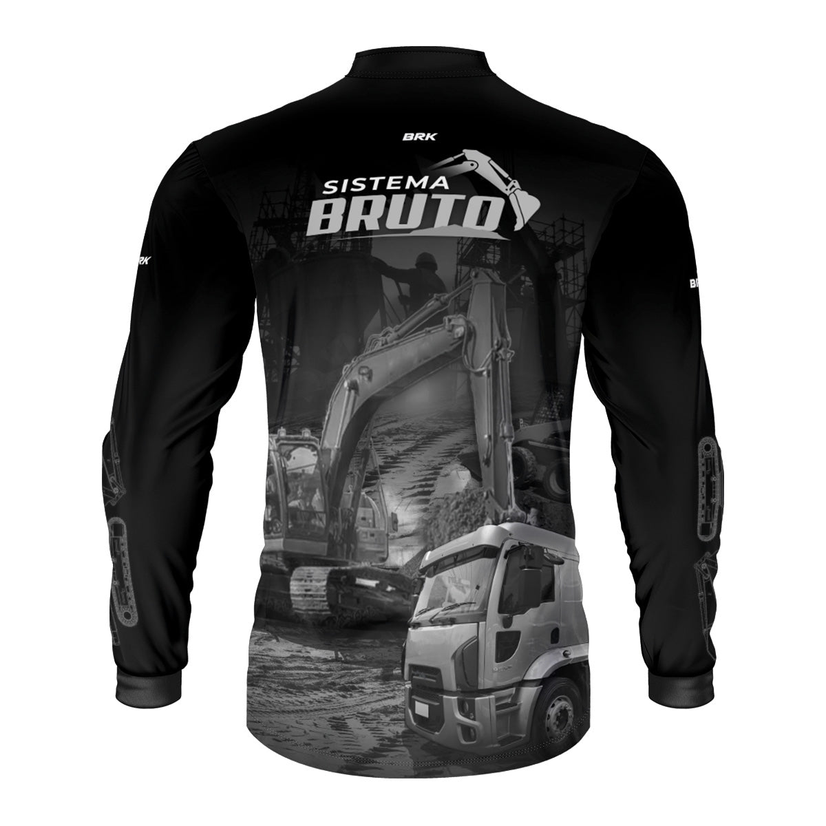 Camisa Máquina Pesada Brk Sistema Bruto Caminhão Caçamba com UV50+ - Brk Agro