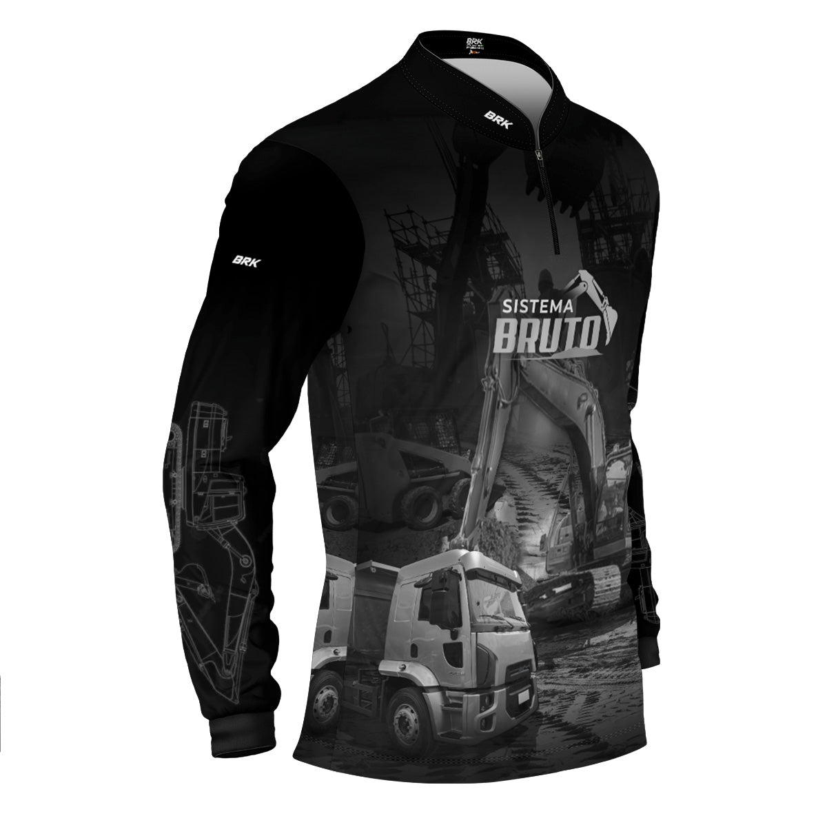Camisa Máquina Pesada Brk Sistema Bruto Caminhão Caçamba com UV50+ - Brk Agro